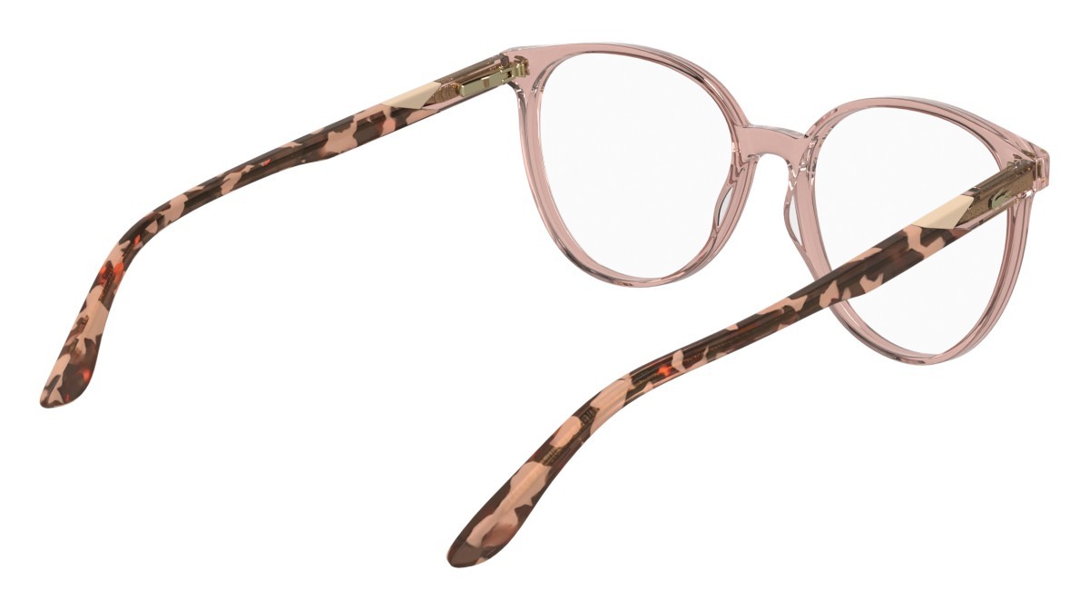 Eyeglasses Lacoste L2987 (662) color transparent rose shape rectangle lenses colore - 2