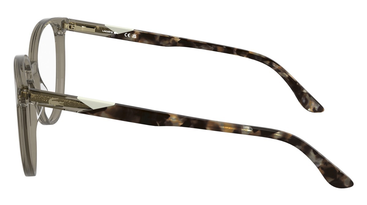 Eyeglasses Lacoste L2987 N (038) color transparent light grey shape rectangle 