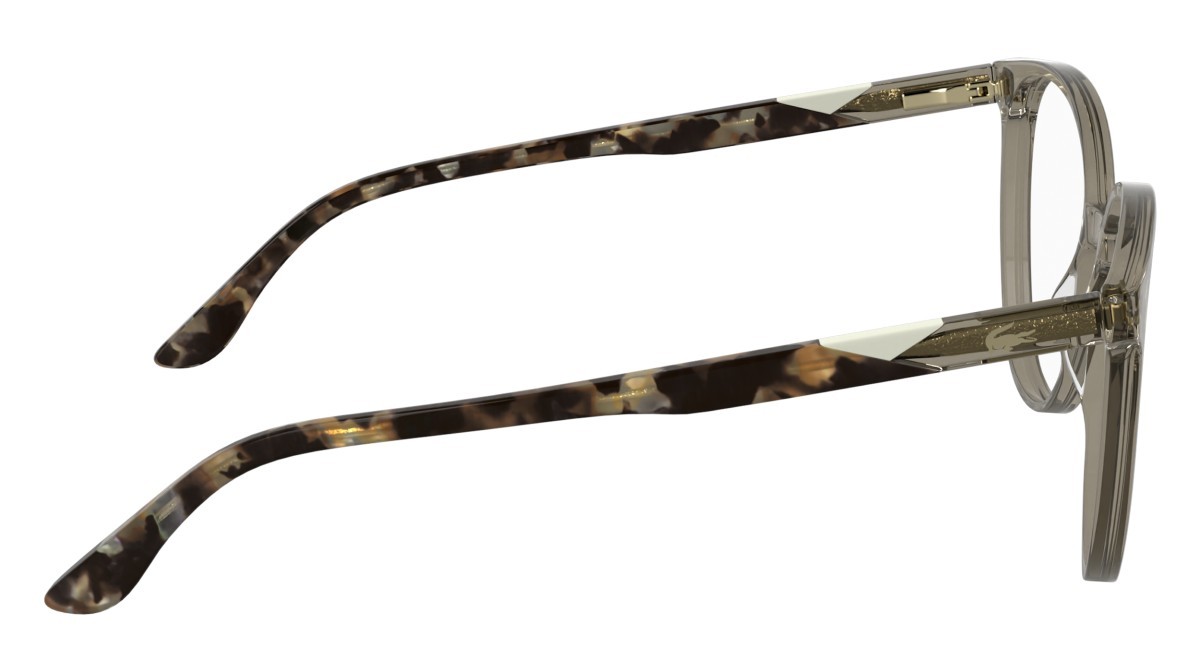 Eyeglasses Lacoste L2987 N (038) color transparent light grey shape rectangle 