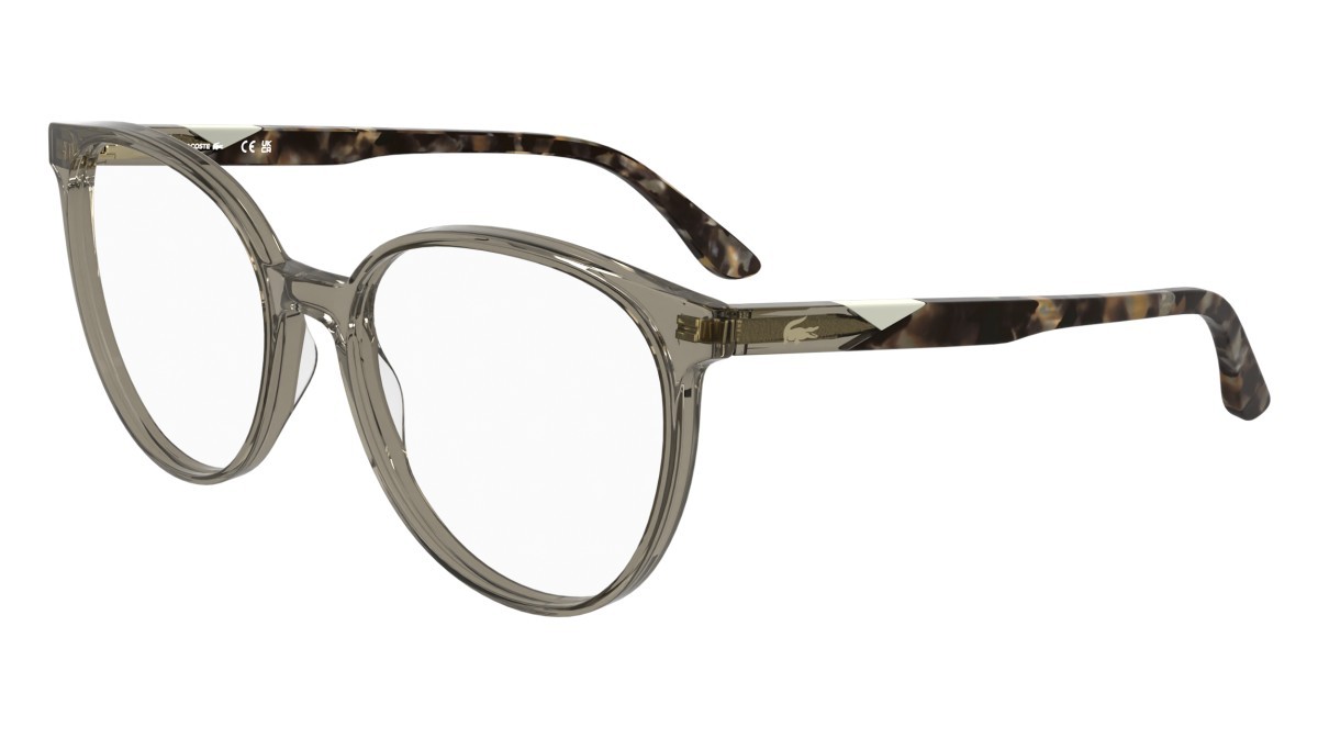 Eyeglasses Lacoste L2987 N (038) color transparent light grey shape rectangle 