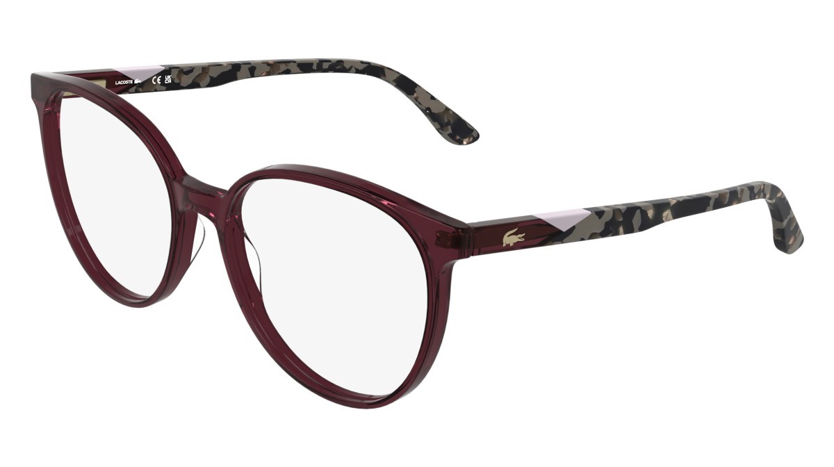 Eyeglasses Lacoste L2987 N (503) color transparent wine shape rectangular 