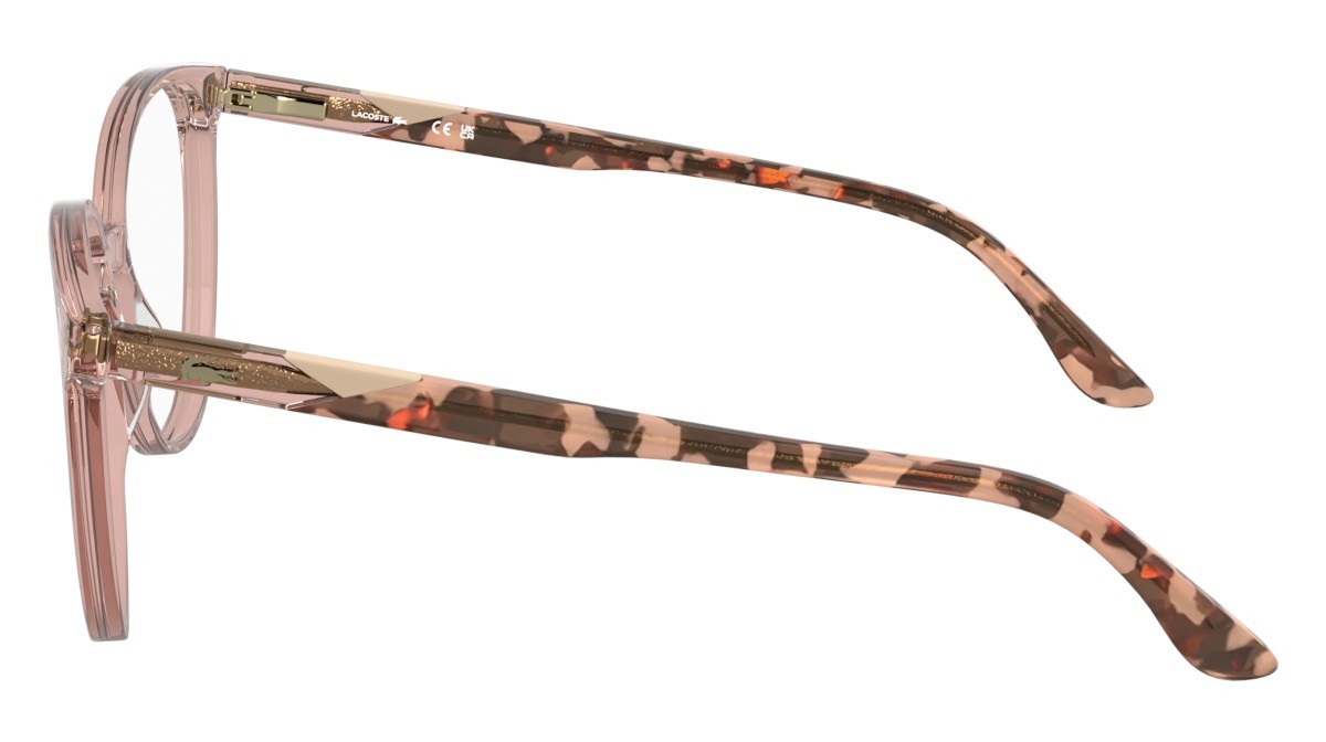Eyeglasses Lacoste L2987 N (662) color transparent rose shape rectangle 