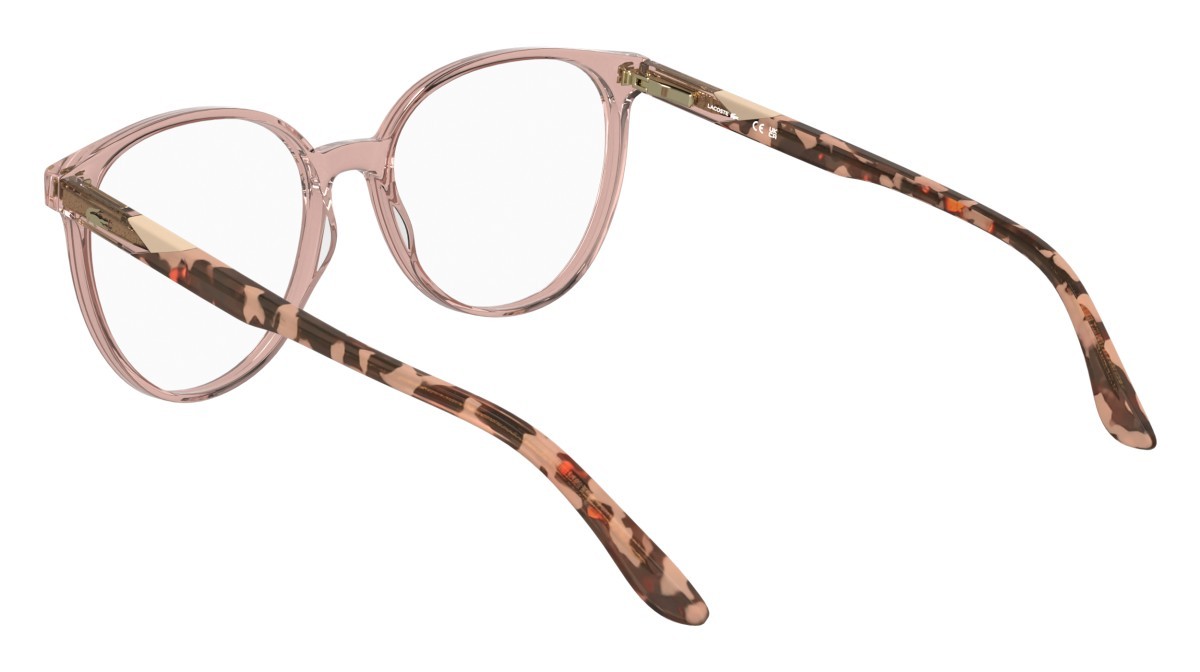 Eyeglasses Lacoste L2987 N (662) color transparent rose shape rectangle 
