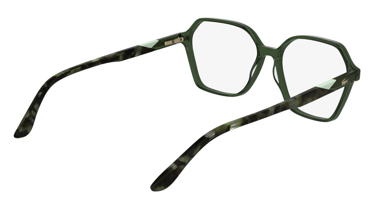 Eyeglasses Lacoste L2988 (301) color transparent green shape rectangle lenses colore - 1