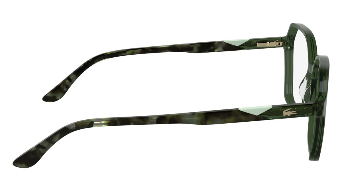 Eyeglasses Lacoste L2988 (301) color transparent green shape rectangle lenses colore - 1