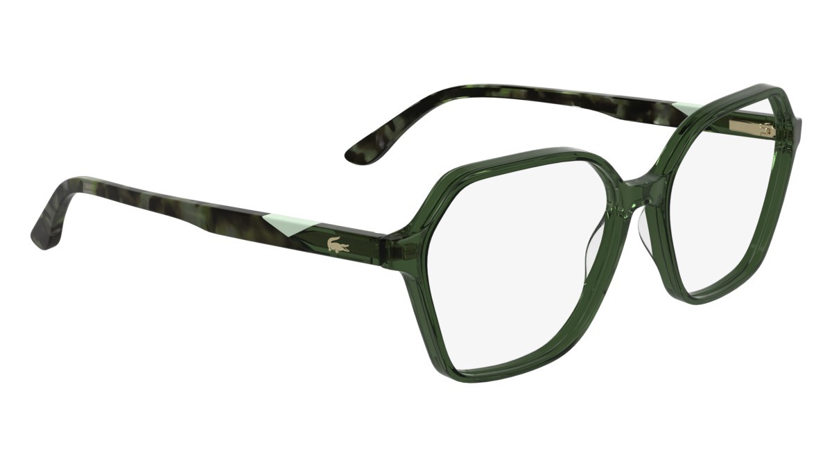 Eyeglasses Lacoste L2988 (301) color transparent green shape rectangle lenses colore - 1