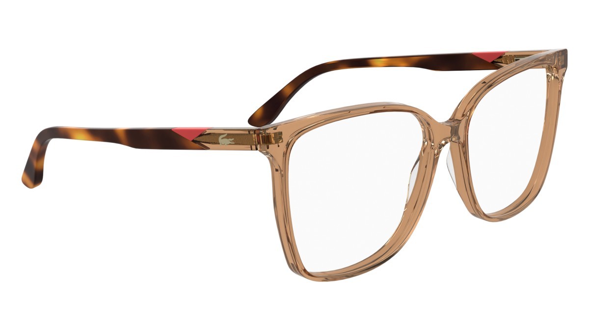 Eyeglasses Lacoste L2989 N (210) color transparent light brown shape rectangle 