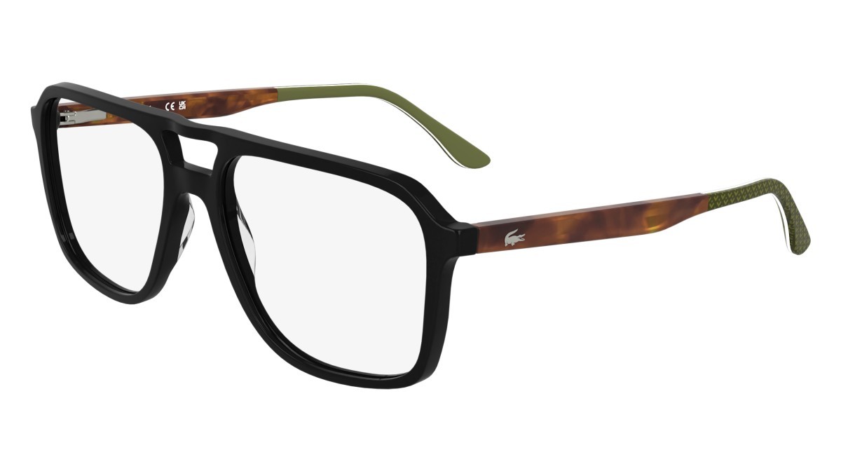 Eyeglasses Lacoste L2991 (001) color black shape aviator lenses colore - 1