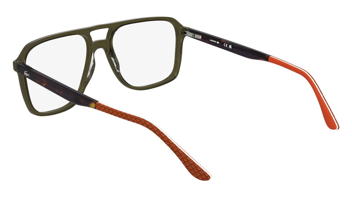 Occhiali da vista Lacoste L2991 N (275) colore transparent khaki brown forma aviator 