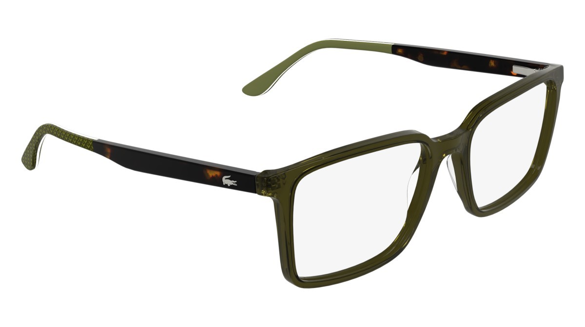 Eyeglasses Lacoste L2992 N (275) color transparent khaki shape rectangle 