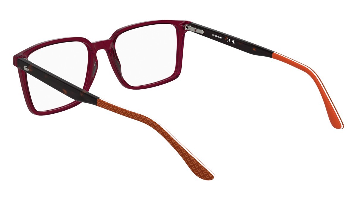 Eyeglasses Lacoste L2992 N (601) color transparent burgundy shape rectangle 