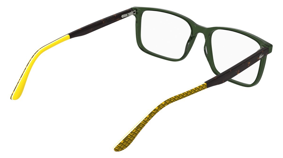 Eyeglasses Lacoste L2993 (301) color transparent green shape rectangle lenses colore - 3