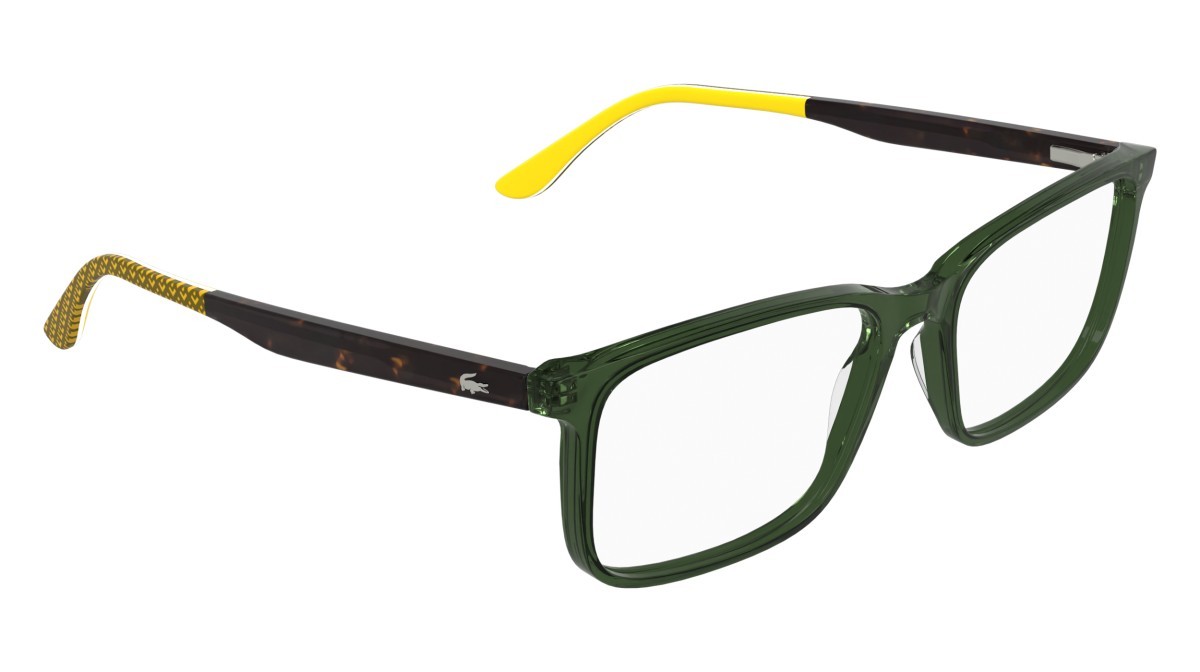 Eyeglasses Lacoste L2993 (301) color transparent green shape rectangle lenses colore - 3