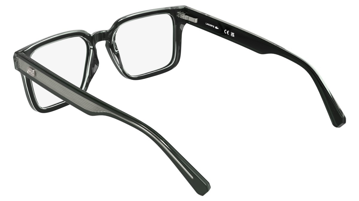 Eyeglasses Lacoste L4003 (318) color transparent dark green shape rectangle 