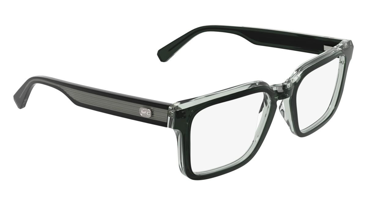 Eyeglasses Lacoste L4003 (318) color transparent dark green shape rectangle 