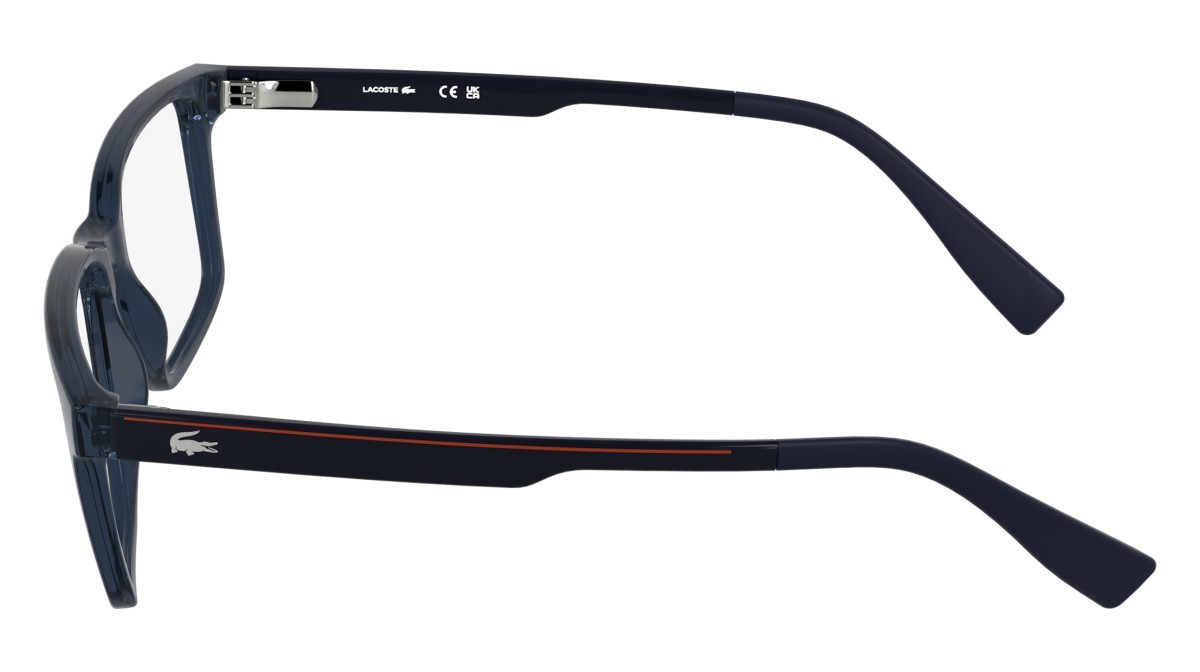 Eyeglasses Lacoste L4005 (410) color transparent blue shape rectangle 