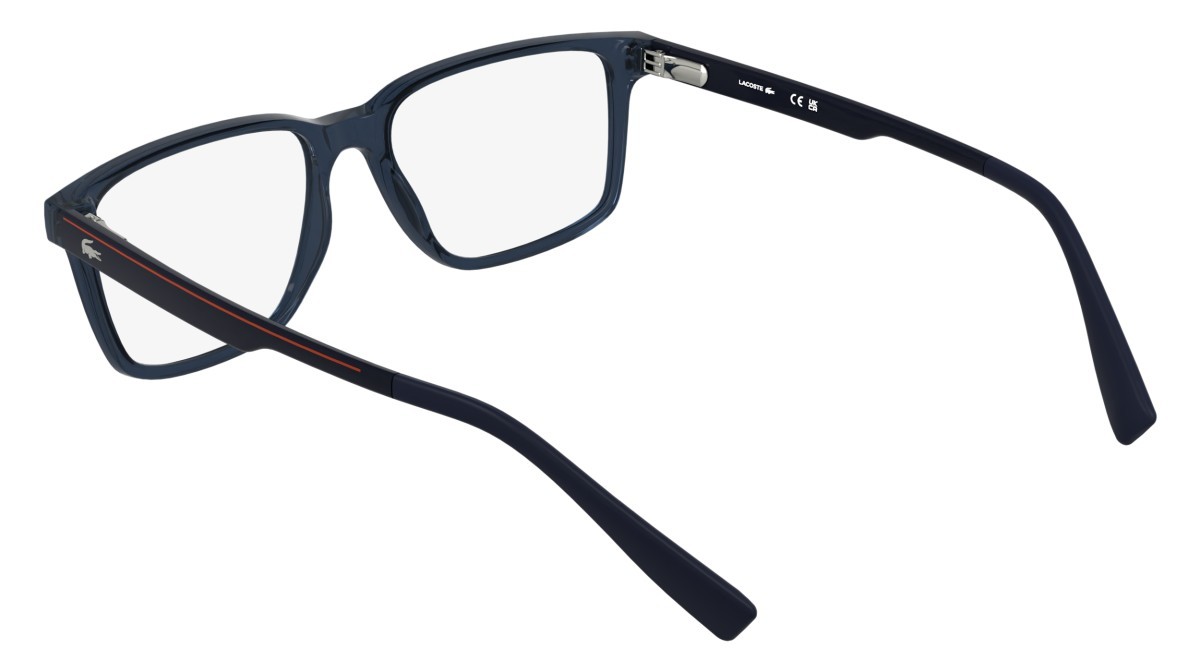 Eyeglasses Lacoste L4005 (410) color transparent blue shape rectangle 