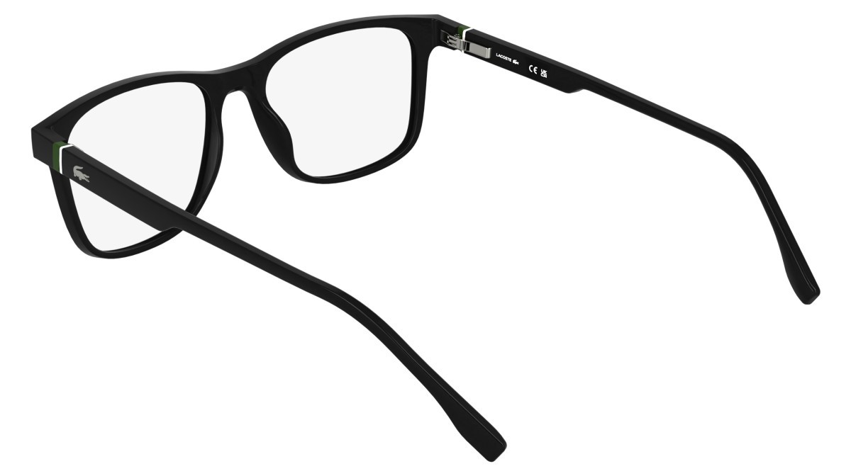 Eyeglasses Lacoste L4007MAG-SET (001) color black shape rectangle lenses solid grey