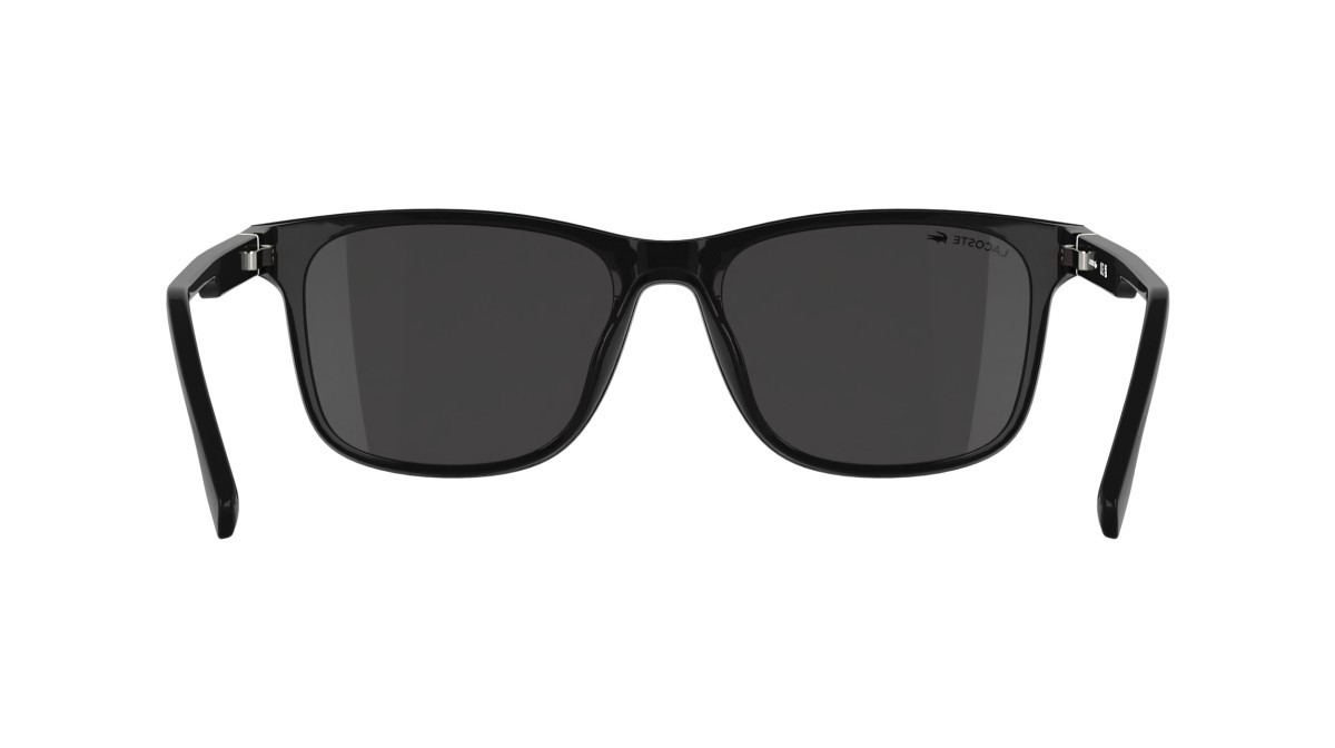 Eyeglasses Lacoste L4007MAG-SET (001) color black shape rectangle lenses solid grey