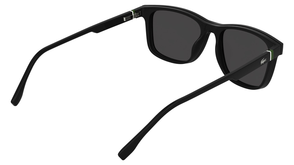 Eyeglasses Lacoste L4007MAG-SET (001) color black shape rectangle lenses solid grey