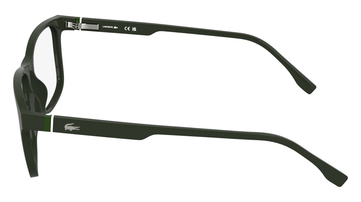 Eyeglasses Lacoste L4007MAG-SET (301) color green shape rectangle lenses solid green