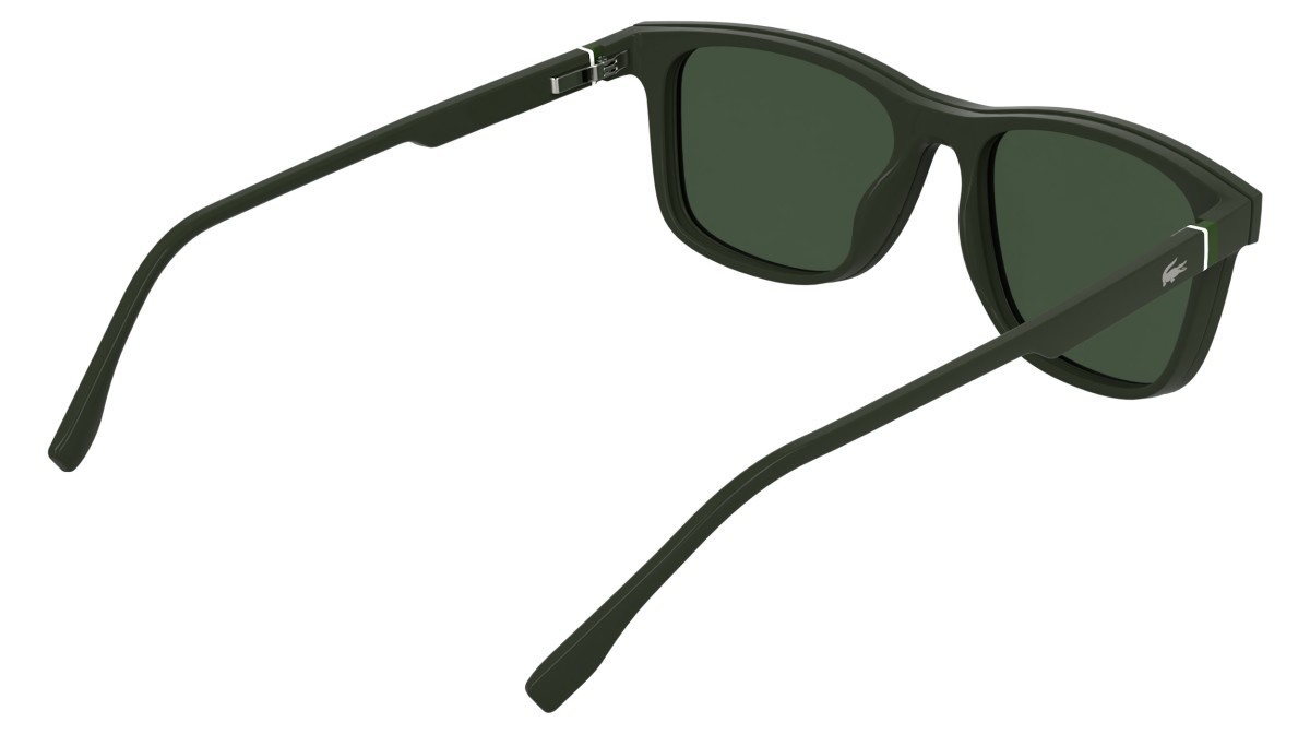 Eyeglasses Lacoste L4007MAG-SET (301) color green shape rectangle lenses solid green