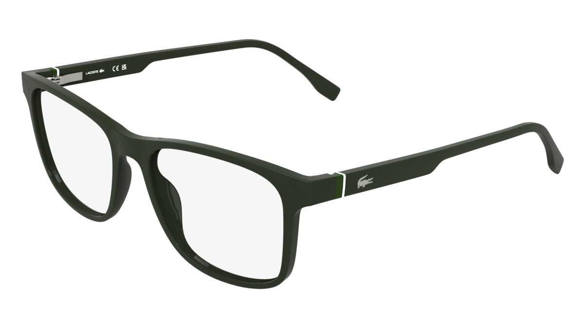 Eyeglasses Lacoste L4007MAG-SET (301) color green shape rectangle lenses solid green