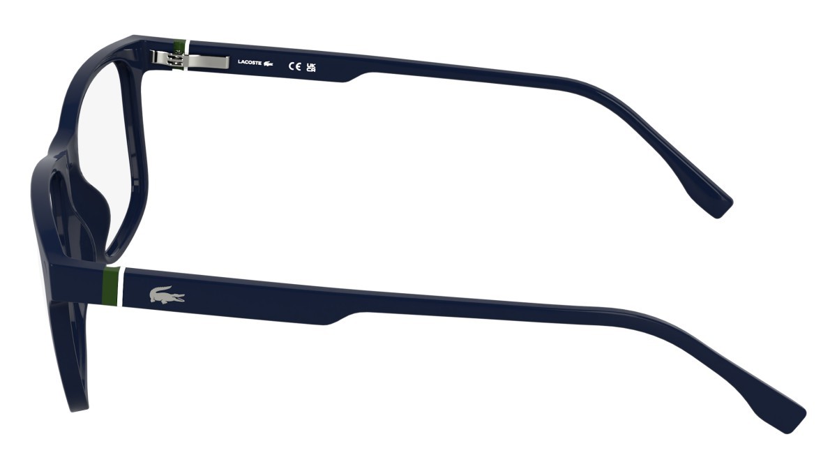 Eyeglasses Lacoste L4007MAG-SET (410) color blue shape rectangle lenses solid blue