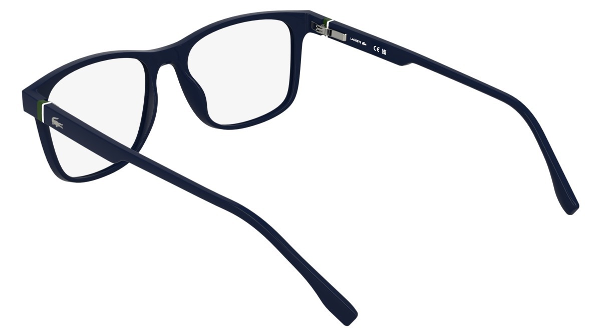 Eyeglasses Lacoste L4007MAG-SET (410) color blue shape rectangle lenses solid blue