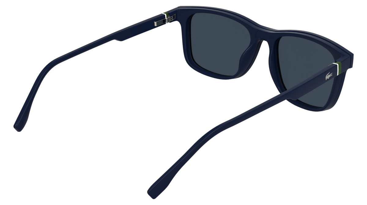 Eyeglasses Lacoste L4007MAG-SET (410) color blue shape rectangle lenses solid blue