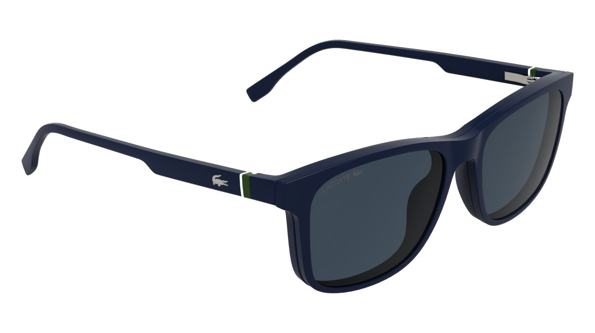 Eyeglasses Lacoste L4007MAG-SET (410) color blue shape rectangle lenses solid blue