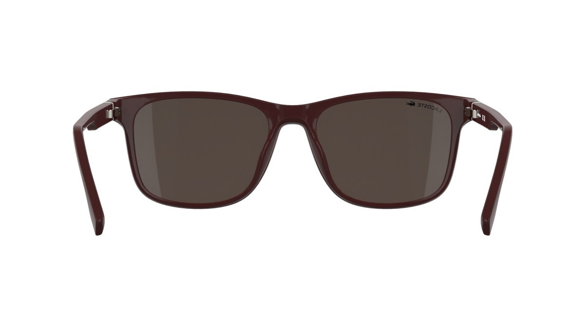 Eyeglasses Lacoste L4007MAG-SET (601) color burgundy shape rectangle lenses solid brown