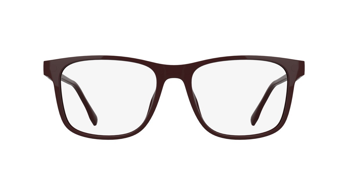 Eyeglasses Lacoste L4007MAG-SET (601) color burgundy shape rectangle lenses solid brown