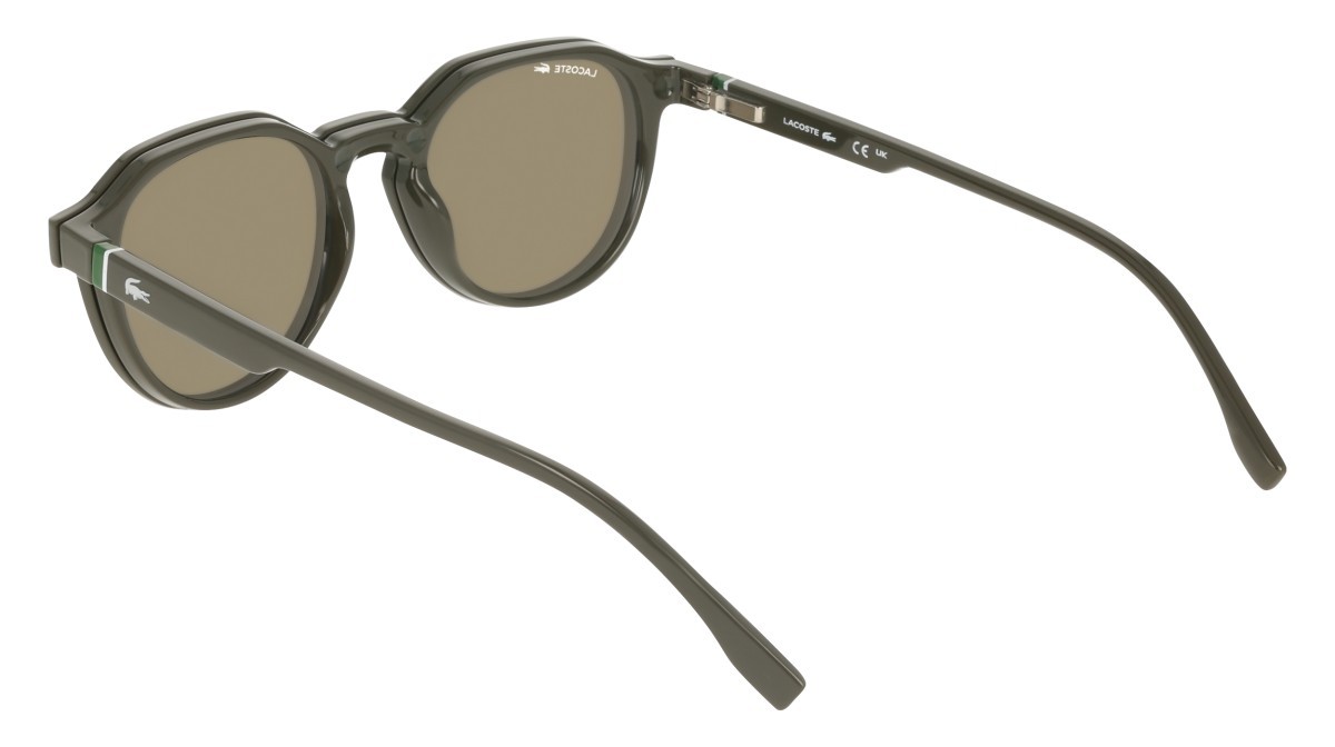 Sonnenbrillen Lacoste L4008 CLIP (275) farbe khaki form rechteckig gläser solid khaky