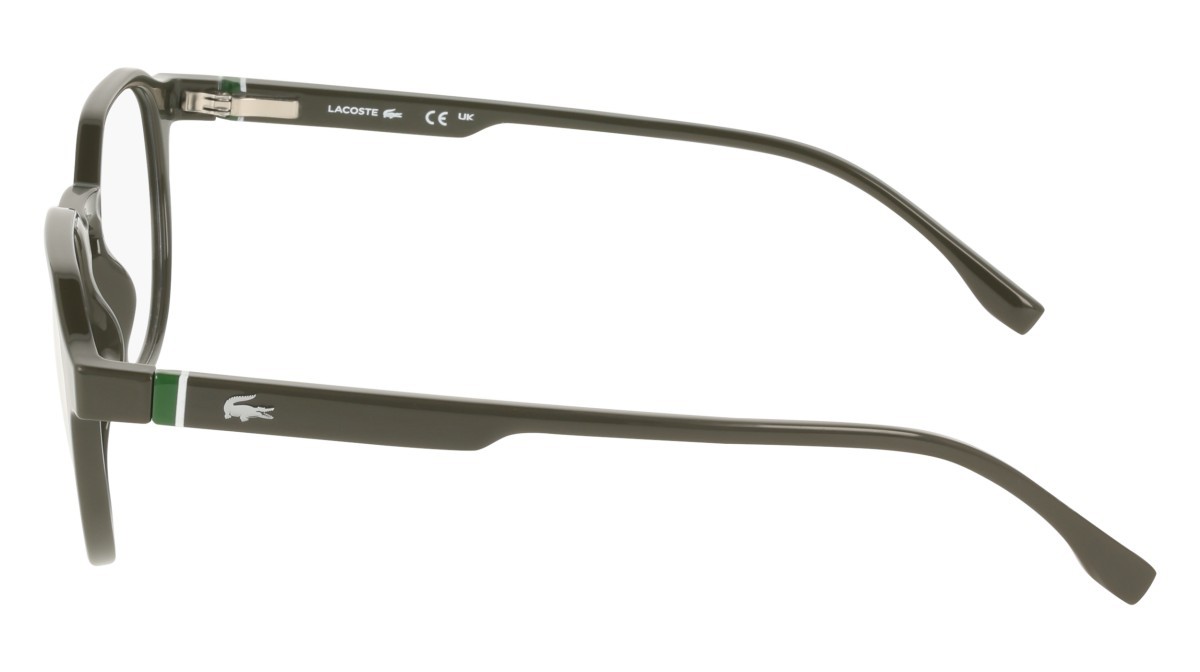 Eyeglasses Lacoste L4008MAG-SET (275) color khaki shape rectangle lenses solid khaky