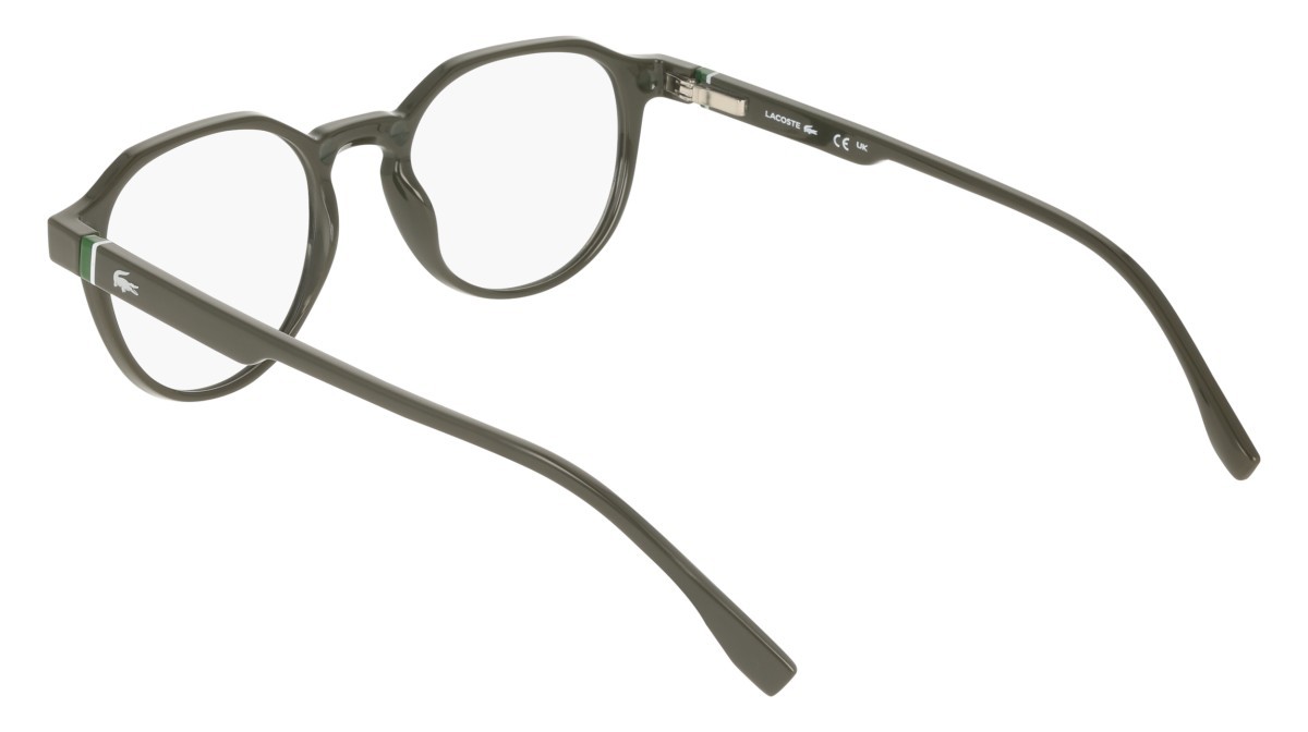 Eyeglasses Lacoste L4008MAG-SET (275) color khaki shape rectangle lenses solid khaky