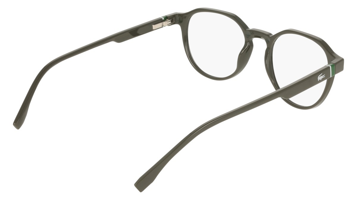 Eyeglasses Lacoste L4008MAG-SET (275) color khaki shape rectangle lenses solid khaky