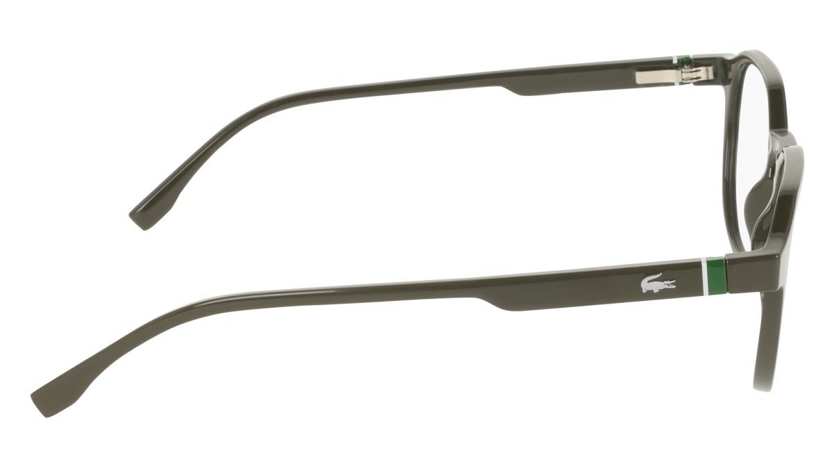 Eyeglasses Lacoste L4008MAG-SET (275) color khaki shape rectangle lenses solid khaky