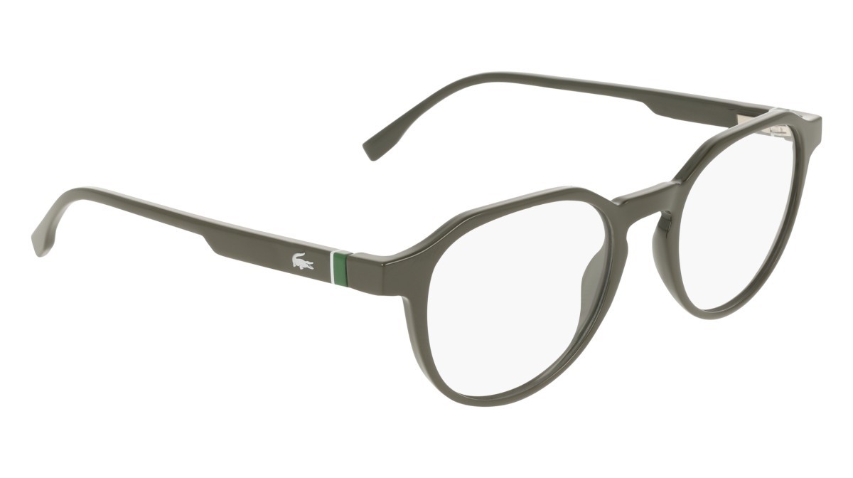 Eyeglasses Lacoste L4008MAG-SET (275) color khaki shape rectangle lenses solid khaky