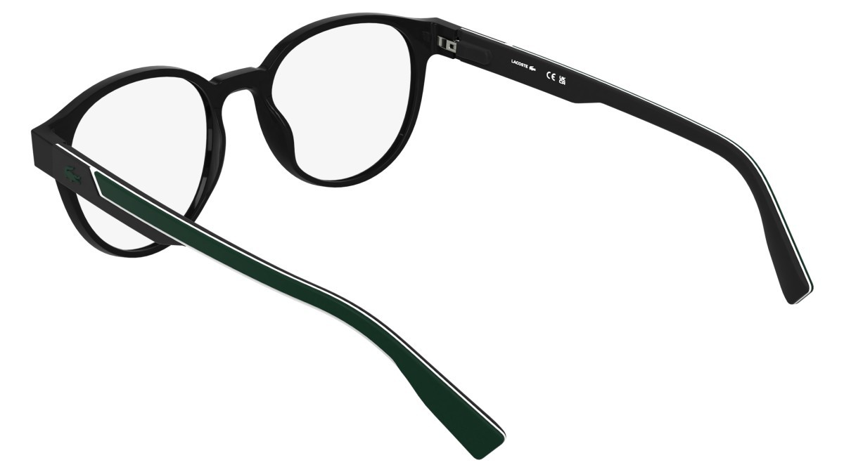 Eyeglasses Lacoste L4009MAG-SET (001) color black shape rectangle lenses solid green