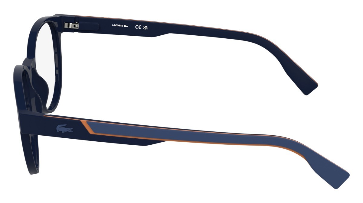 Eyeglasses Lacoste L4009MAG-SET (410) color blue shape rectangle lenses solid blue