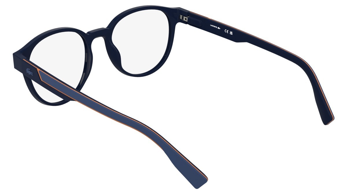 Eyeglasses Lacoste L4009MAG-SET (410) color blue shape rectangle lenses solid blue