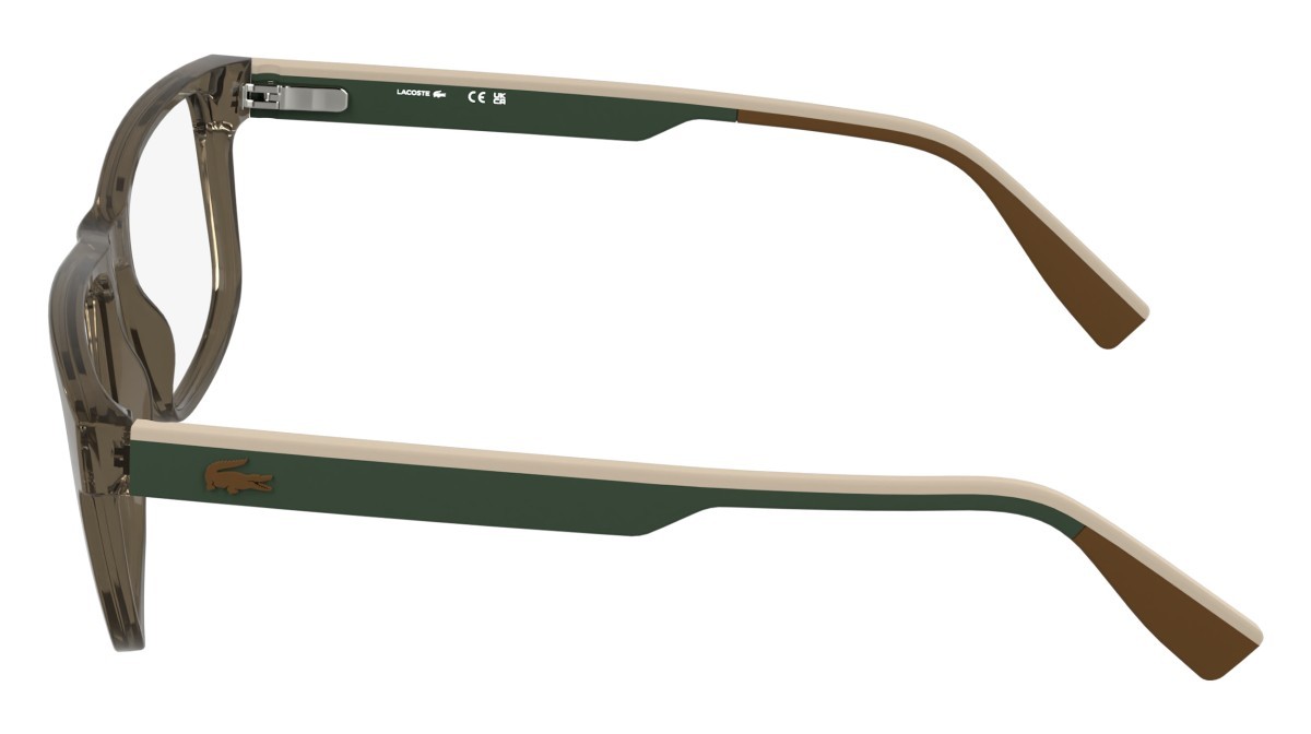 Eyeglasses Lacoste L4011 (200) color transparent brown shape rectangle 