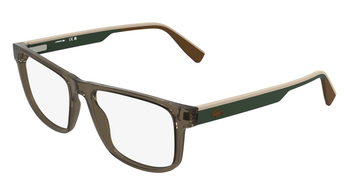Eyeglasses Lacoste L4011 (200) color transparent brown shape rectangle 