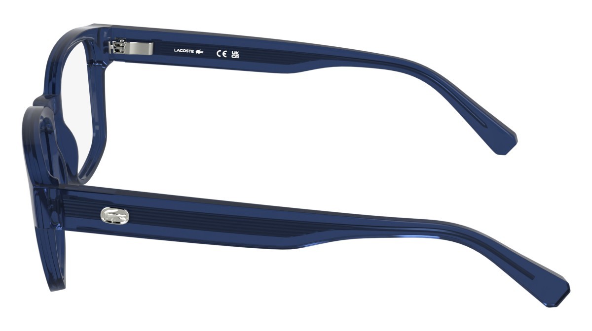 Eyeglasses Lacoste L4012 (410) color transparent blue shape rectangle 