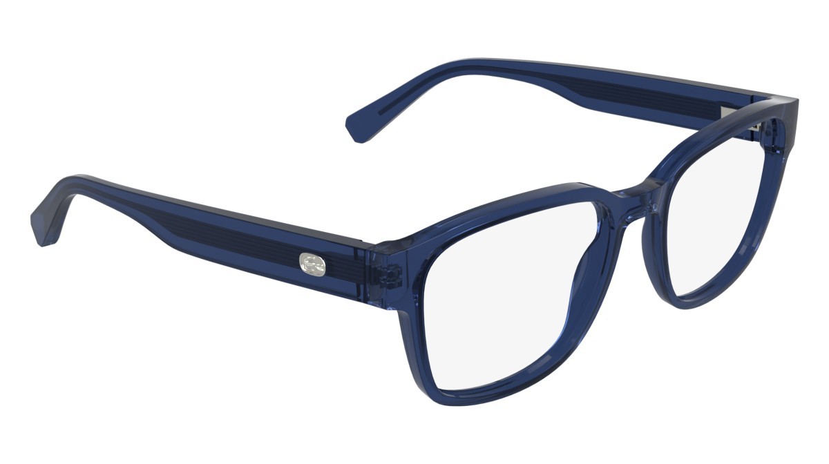 Eyeglasses Lacoste L4012 (410) color transparent blue shape rectangle 