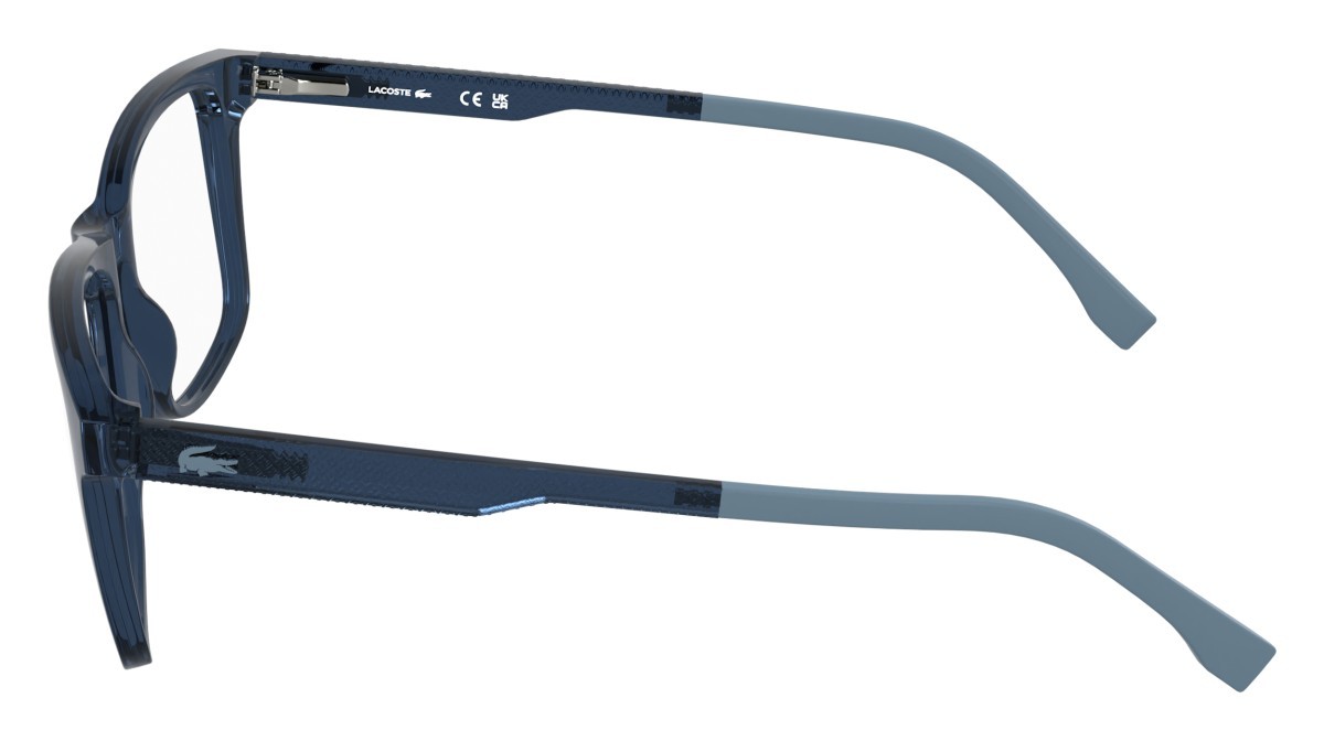 Eyeglasses Lacoste L4013 (410) color transparent blue shape rectangle 