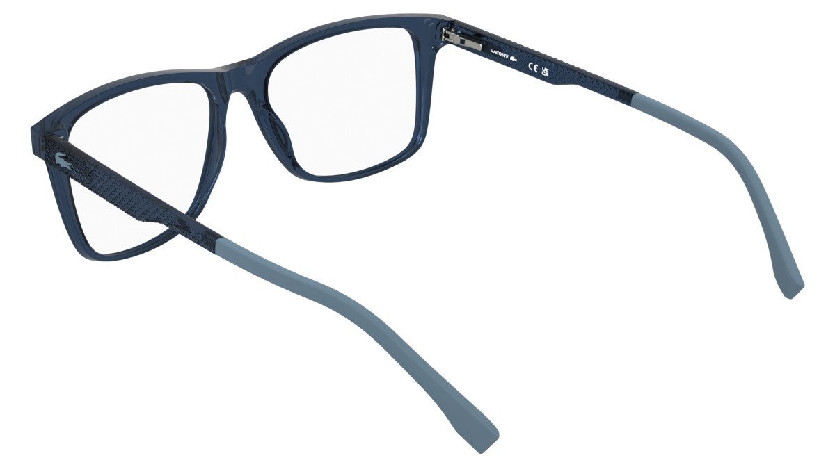 Eyeglasses Lacoste L4013 (410) color transparent blue shape rectangle 