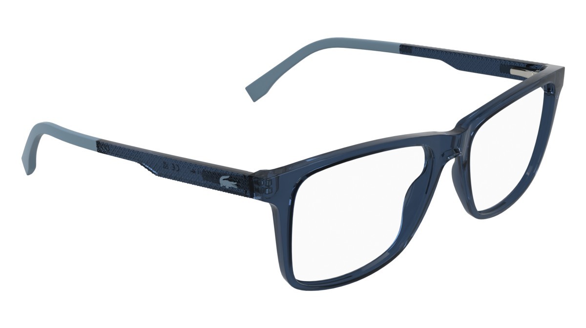 Eyeglasses Lacoste L4013 (410) color transparent blue shape rectangle 