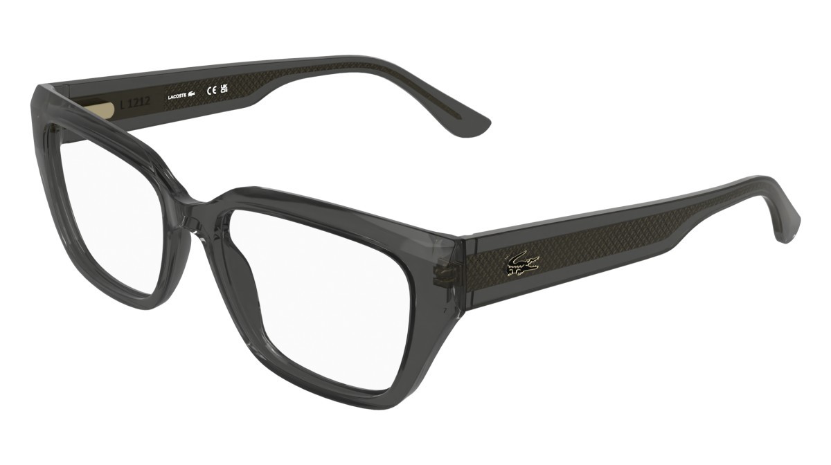 Eyeglasses Lacoste L4014 (035) color transparent dark grey shape rectangle 